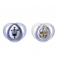 Set Suzete Ortodontice Anytime, Tommee Tippee, 0-6 Luni, 2 buc, Girafa Albastra